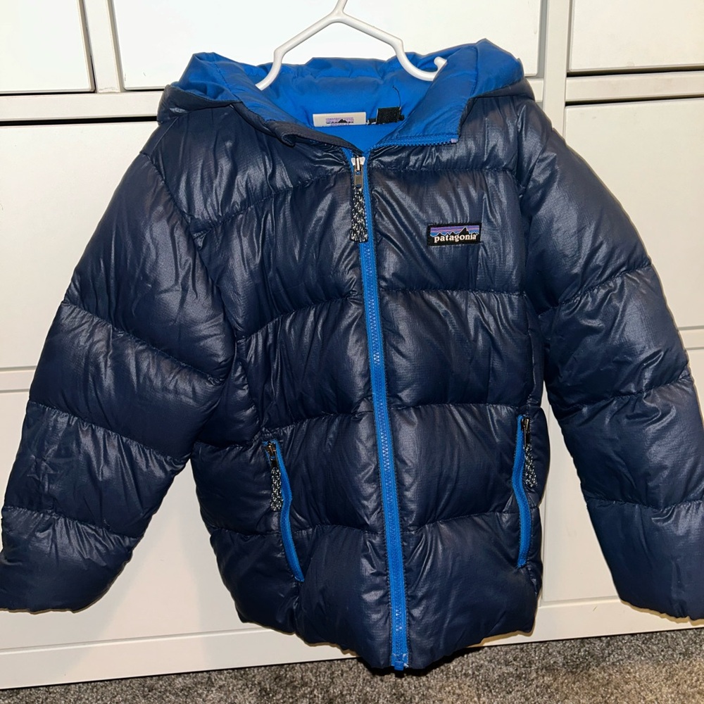 Patagonia Kids Blue Puffer Coat 5T
